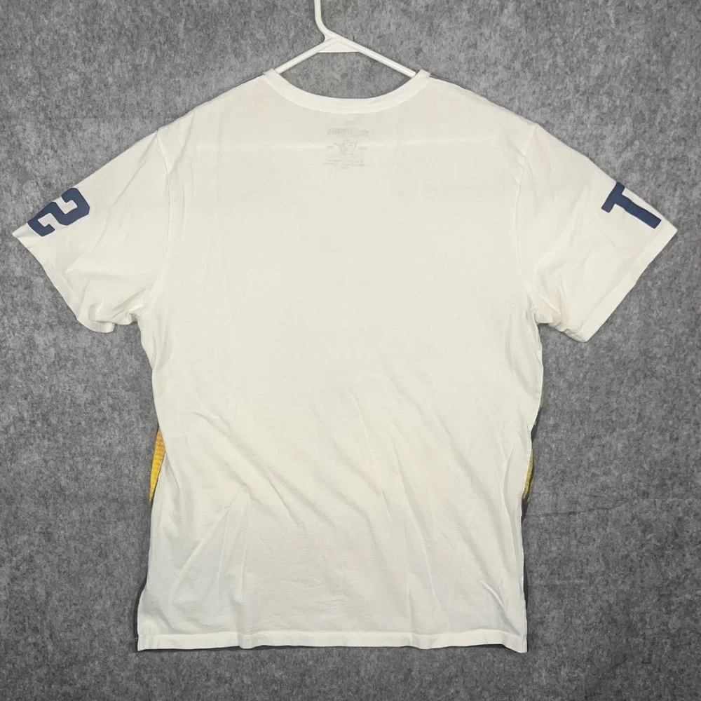 True Religion Men's Cali Photo Real Sunset Palm Tree Graphic T-Shirt XL White